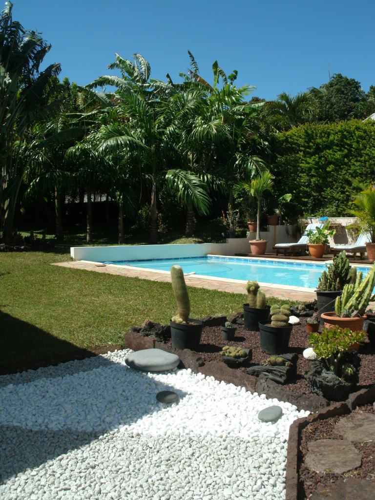 piscine et jardin de la location