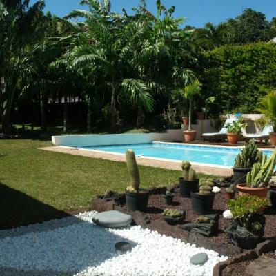 piscine et jardin de la location