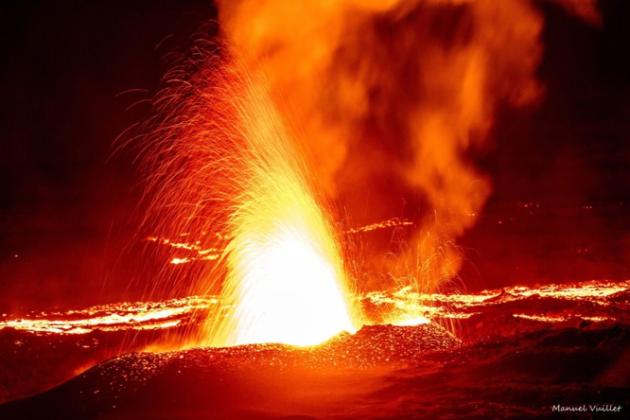 Piton de la fournaise : éruption juillet 2015